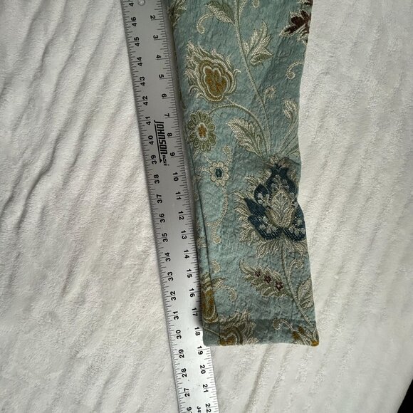 Cabi Womens Guinevere Tapestry Brocade Pea Coat Size 8 Jacquard Floral Blue - Picture 12 of 13